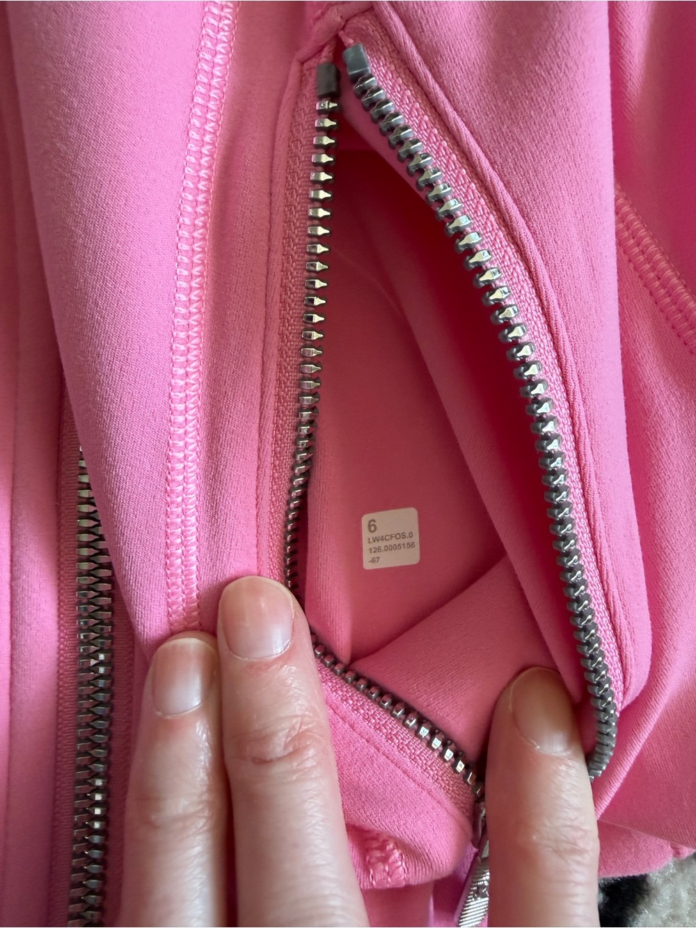 lululemon athletica Pink Nulu sz 6 Jacket Candy Cloud Silver Zipper Define - Picture 4 of 6
